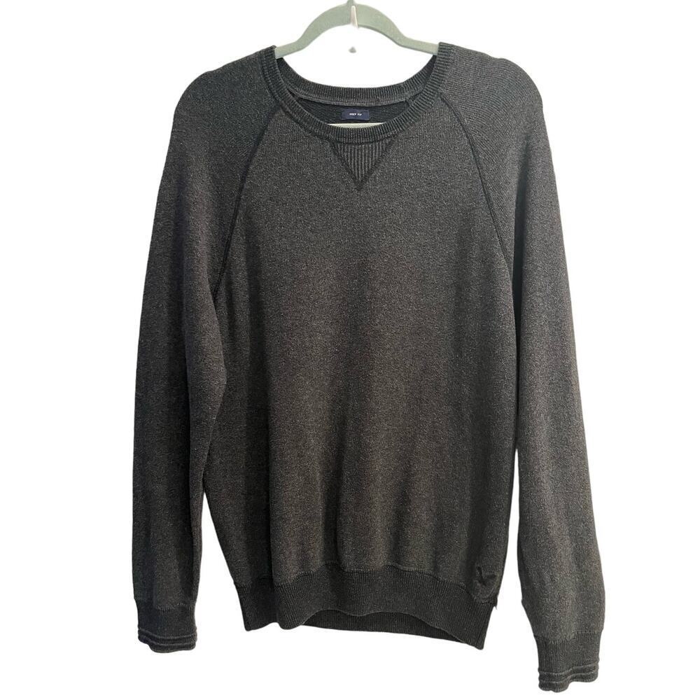 American Eagle Men's Size Medium Cotton Sweater Prep Fit Dark Gray